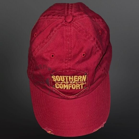 Southern Comfort Distressed Red Cap Adjustable Back Hat - Picture 8 of 8